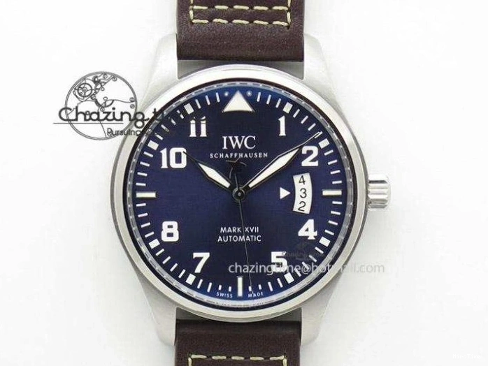 MIROTIME 0201 MoistureWicking Da Vinci IW356601 SS MKF 1:1 Best Edition Blue Dial On Black Leather Strap A 7233